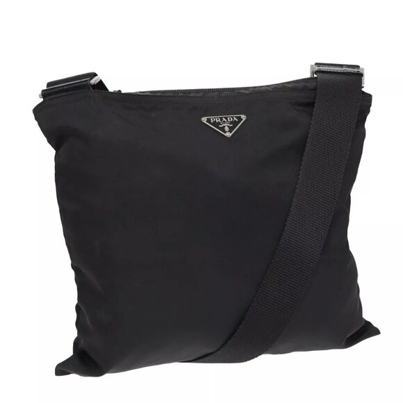 PRADA Shoulder Bag Nylon Black - Picture 1 of 16